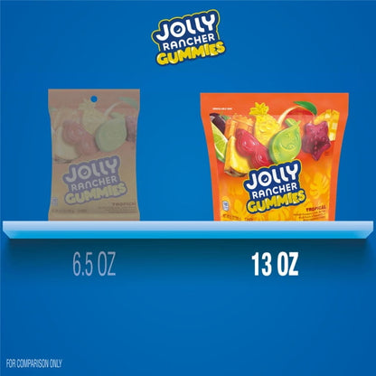 American Candy: JOLLY RANCHER Gummies Tropical Fruit Flavored, 1 Bag