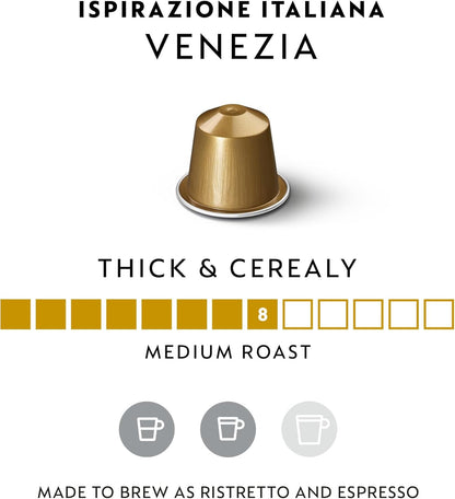 Nespresso: Original Line, Ispirazione Venezia Capsules, Medium Roast Espresso Coffee, 50 Pods