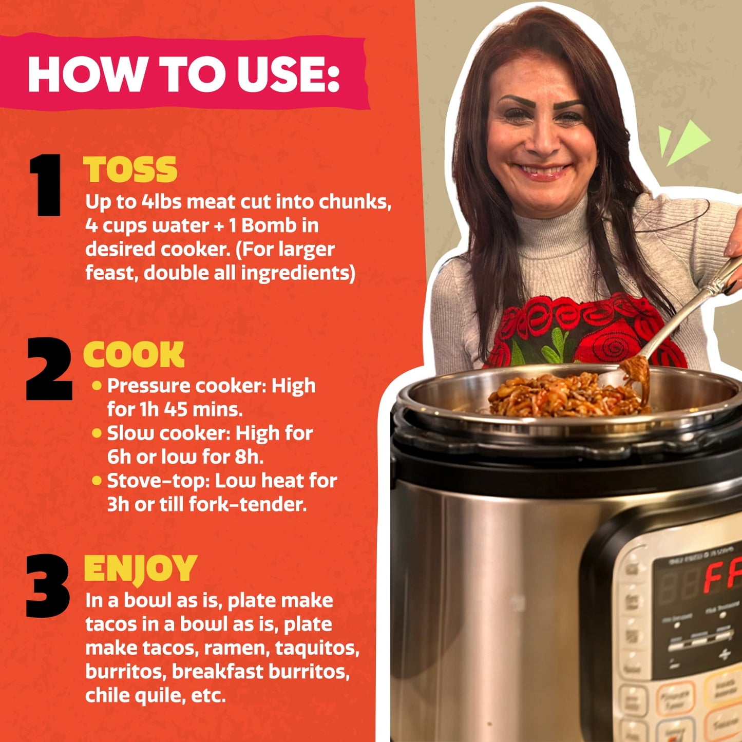 EZ Bombs: Variety Pack – Pozole, Tinga & Birria Bomb Seasonings, 2 Pack of Each Flavor, 6 Pieces