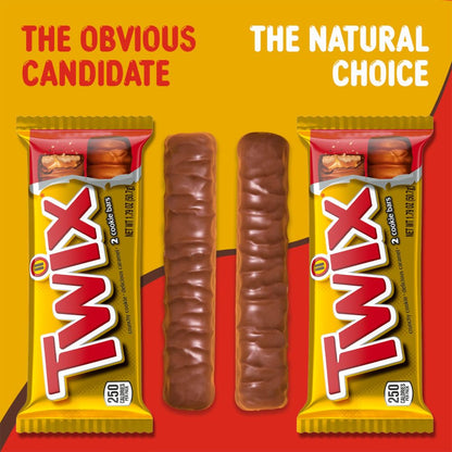 TWIX: Caramel Chocolate Cookie Candy, Bulk Individually Wrapped, 36 Pack