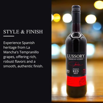 Wine: Lussory: Merlot, Non-alcoholic Red Wine, 1 Bottle