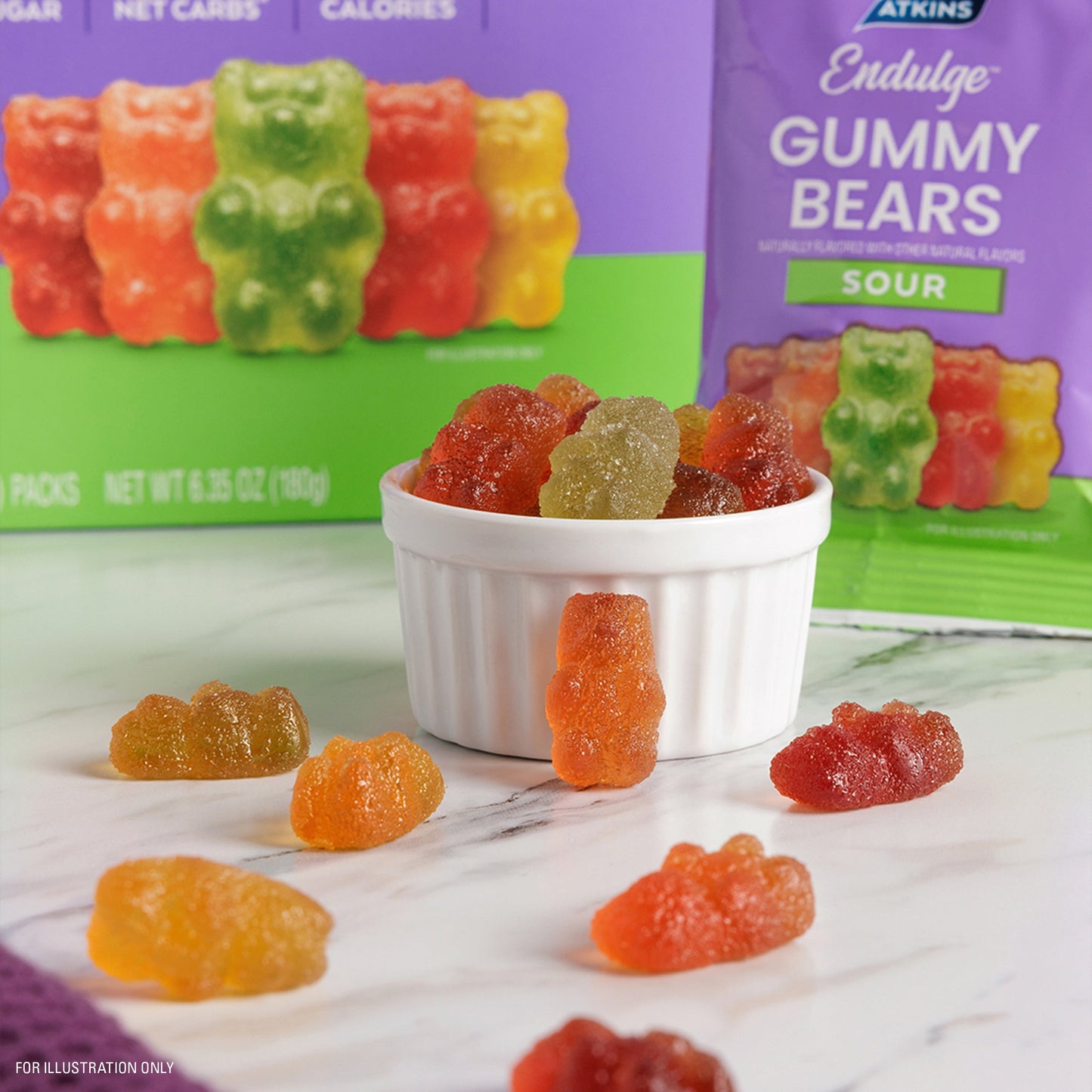 Atkins: Endulge Sour Gummy Bears, 6 Packs
