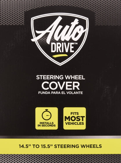 Auto Drive: Steering Wheel Cover - Neoprene Waterproof, Black