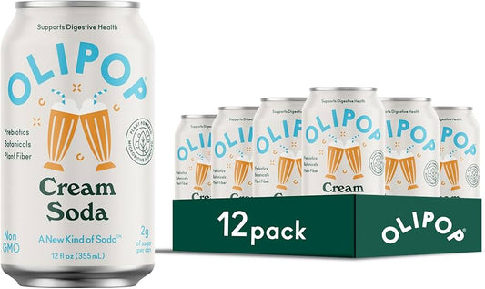 OLIPOP: Cream Soda 12 oz., 12 pack