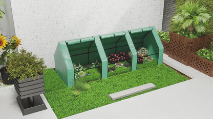 Outsunny: Garden Cover - 9' x 3' x 3' UV Protected Waterproof Greenhouse Cover, Green