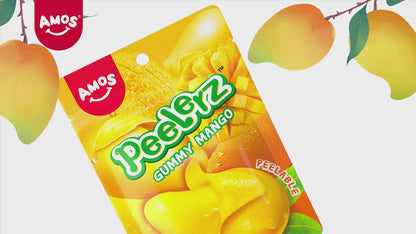 AMOS Peelerz: Peach Gummy Candy, 3 Packs