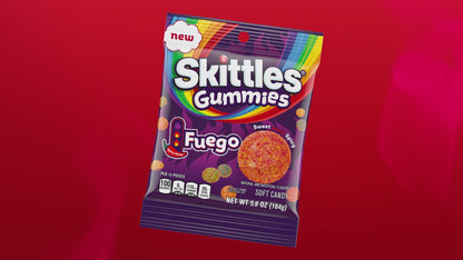 Skittles: Gummies Fuego, Spicy Gummy Candy, 1 Bag